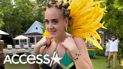 Adele Divides Fans As She Wears Jamaican Flag Bikini And Bantu Knots