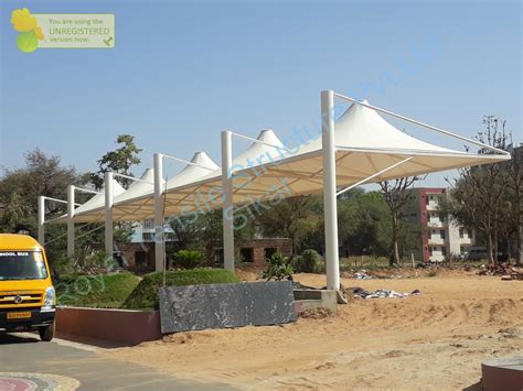 Pyramid Tensile Conical Parking Structure Paint Coated At Rs