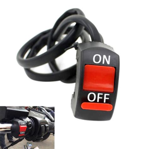 Motorcycle ATV Bike Handlebar Accident Hazard Light ON OFF Kill Switch