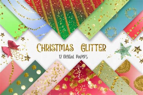 Christmas Glitter Background Graphic By PinkPearly Creative Fabrica