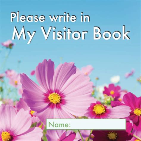 Please Write In My Visitor Book Floral Cover Guest Record And Log