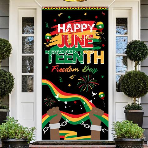 Amazon Happy Juneteenth Porch Banner Black History Month Party