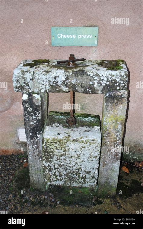 Cheese Press Ancient Highlands Scotland Stock Photo Alamy