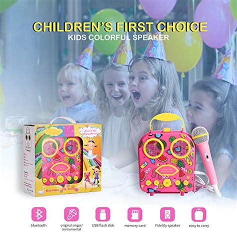 Kids Karaoke Machine With Microphone Children Karaoke Speaker Portable