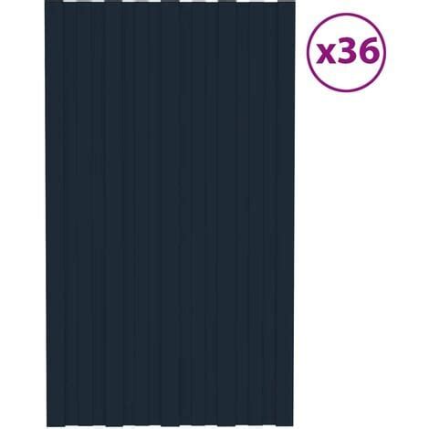 Panneaux de toiture 36 pcs Acier galvanisé Anthracite 80x45 cm