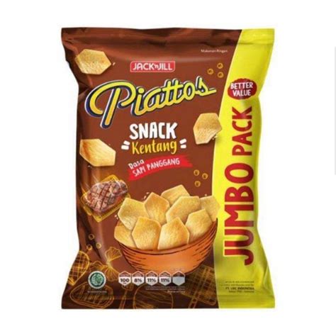 Jual Piatos Snack kentang rasa sapi panggang JUMBO pac 120 gram | Shopee Indonesia