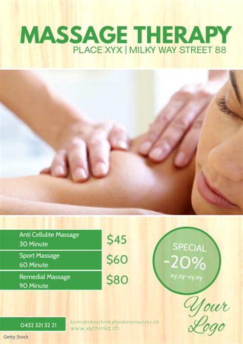 Copy Of Massage Therapy Studio Treatement Relax Spa Postermywall