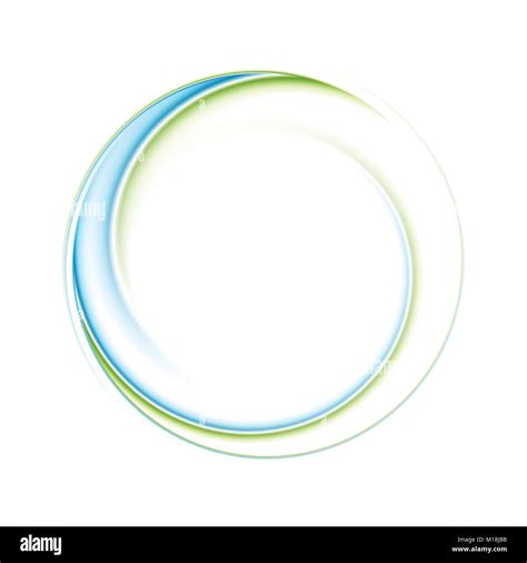 Abstract Bright Blue Green Iridescent Circle Logo Vector Graphic