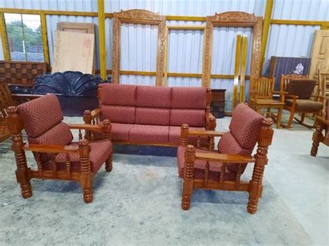 Seater Designer Teak Wood Sofa Set At Rs In Chennai Id