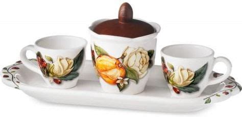 Nuova Ceramiche Artistiche Cer Zestaw Espresso Dla Dwojga Arance Rose