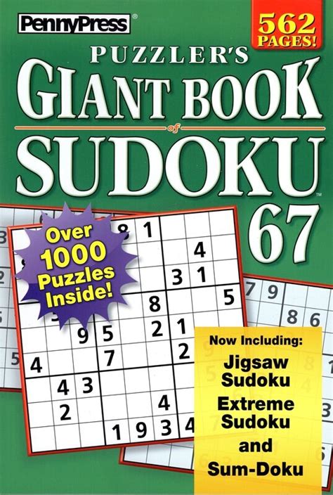 Puzzlers Giant Book Of Sudoku Sudoku Puzzle Books Pennypress