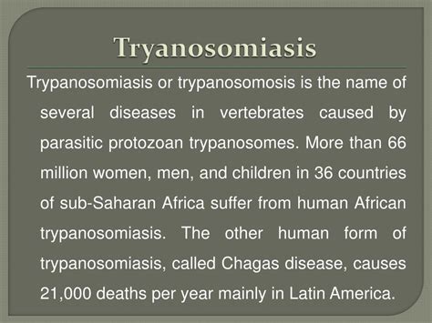 Ppt Trypanosomiasis Powerpoint Presentation Free Download Id3109630