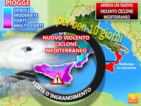 METEO CONFERMATO Nuovo VIOLENTO CICLONE Mediterraneo Verso L ITALIA