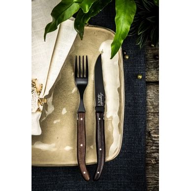 Steakmesser Laguiole Style De Vie Luxury Line Wenge Schwarz Teilig