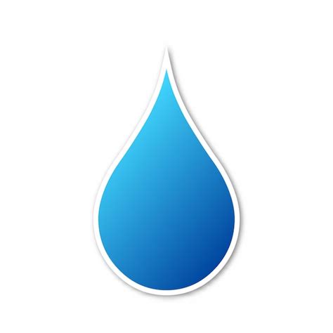 Icono De Gota De Agua Vectorial Aislado Vector Premium