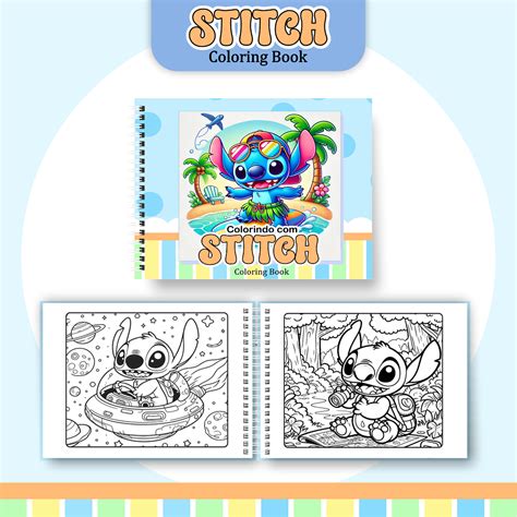 Capa Livro De Colorir Stitch Para Imprimir - 6