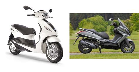 Motorrad Vergleich Piaggio New Fly 125 I E 3V 2014 Vs Kymco Downtown