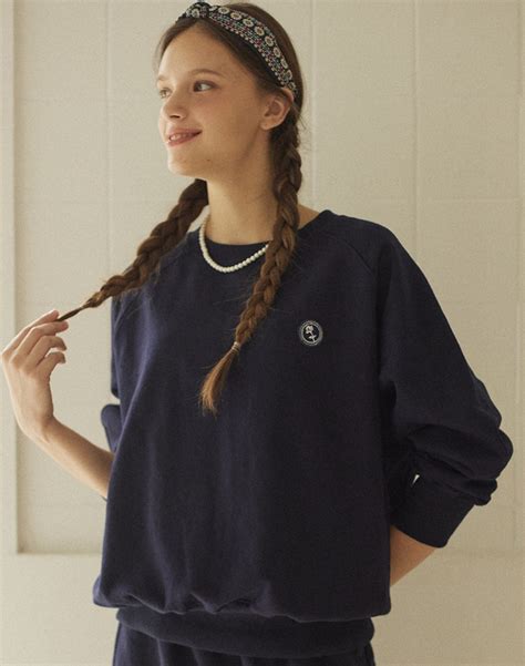 Rose Wappen Sweatshirt Navy NONLOCAL