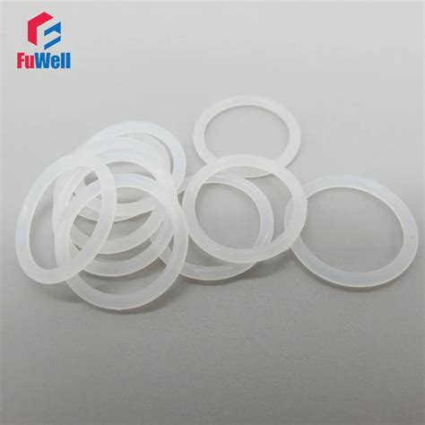 Food Grade White Silicon O Rings Seals Gasket 3 5mm Thickness OD 45 46