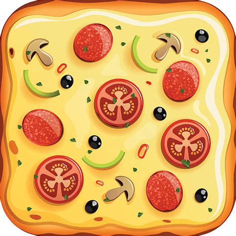 Royalty Free Square Pizza Clip Art Vector Images And Illustrations Istock