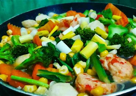 Resep Tumis Sayur Campur Bakso Oleh Kreasivinagoest Cookpad