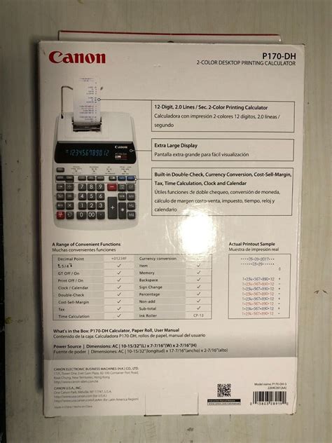 Canon P Dh Color Desktop Printing Calculator New Open Box Ebay