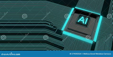 Ai Analysis With Modern Processor Chip Neural Network Wallpaper Stock