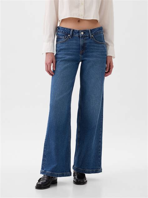 Low Rise Stride Wide Leg Jeans Gap