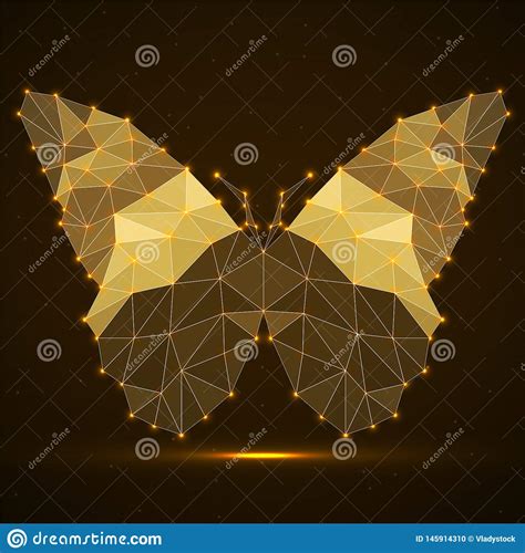 Mariposa Abstracta De Tri Ngulos Coloridos Estructura Geom Trica