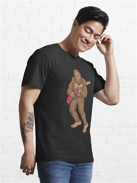 Bigfoot Playing Guitar Sasquatch Guitarist T Shirt For Sale By Sinjy