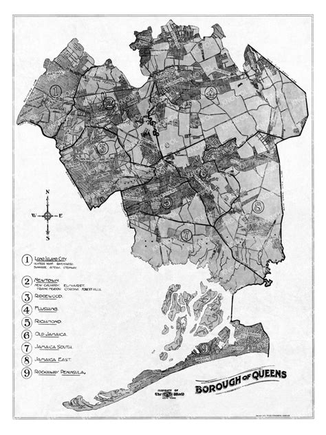 Beautifully Restored Map Of Queens New York From 1918 Knowol