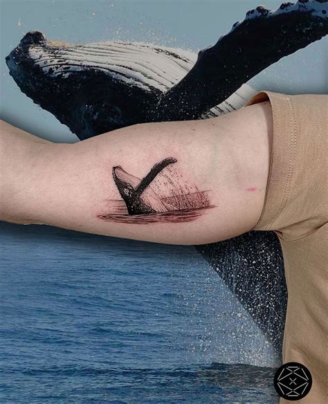 Blue Whale Outline Tattoo