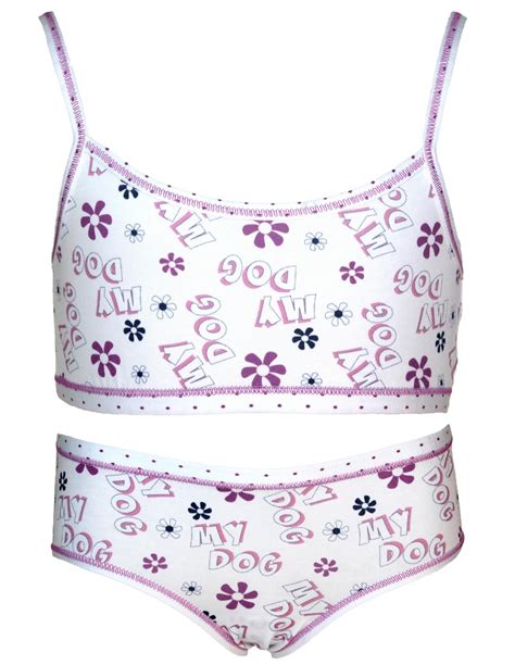 Jadea Coordinato Intimo Bimba Completo Ragazza Top Brassiere Slip