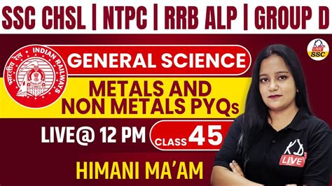 General Science Metals Non Metals For Ntpc Rrb Alp Group D