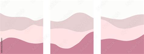 Set Abstract Organic Shapes Designs Posters Nordic Graphic Dynamic Background Blush Nude Color