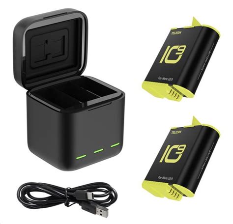 Jual TELESIN GP BNC 901 B GoPro Hero 9 10 3 Slot Battery Charger Case