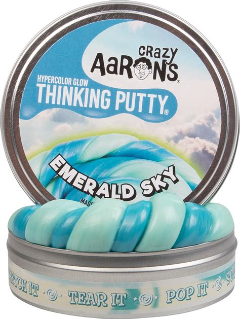 Crazy Aaron S Thinking Putty Hypercolor Emerald Sky Fidget Toy For All Ages