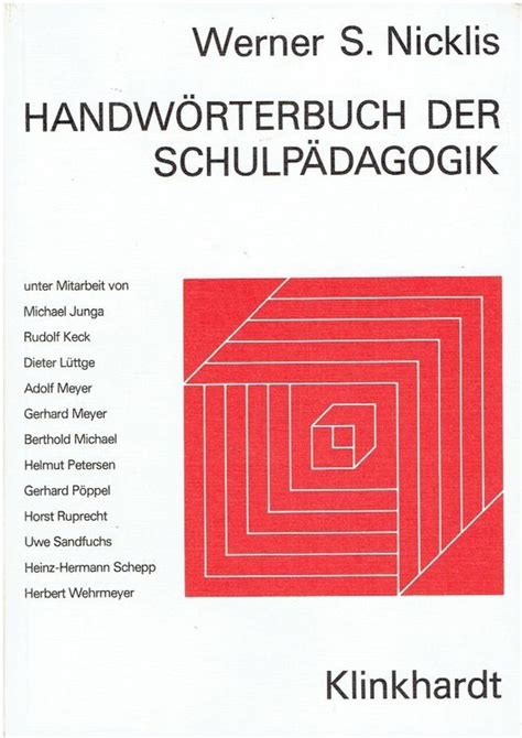 Handwörterbuch der Schulpädagogik Kaufen auf Ricardo