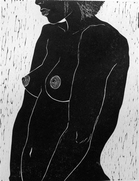 Nude Original Linocut Print By VIZArt On Etsy
