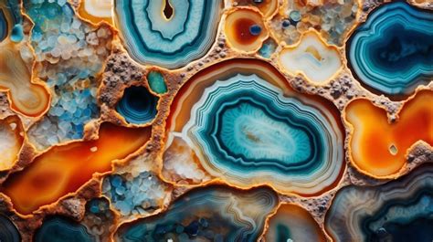 Premium Ai Image Agate Texture Colorful And Mesmerizing Blend Of