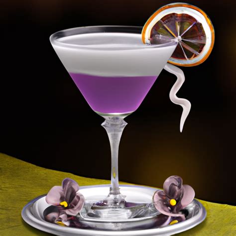 Crème de violette cocktail, Sophisticated gin cocktail with crème de ...