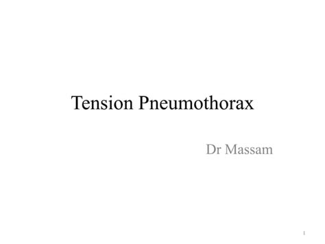 Tension Pneumothorax And Chest Trauma Pptx PPT