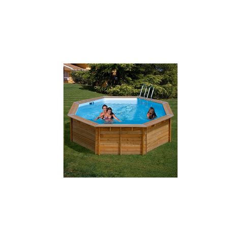 Removable Wooden Pool Gre Sunbay Ananas Round X Grupo Poolplus