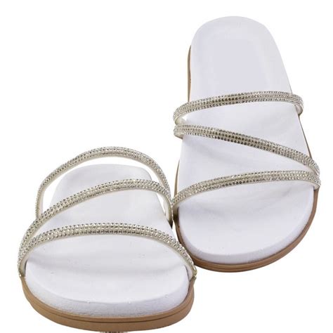 Sandália Papete Birken Glitter Feminina Chinelo Rasteirinha Confortável