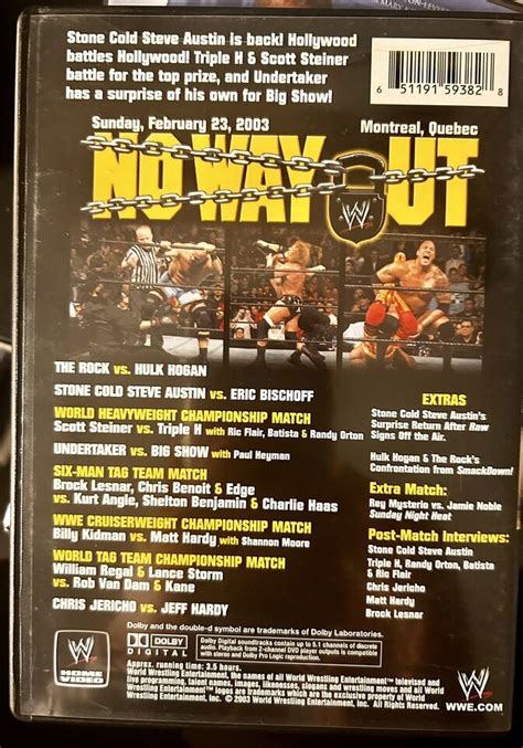 Wwe No Way Out Dvd Matt Hardy Shelton Benjamin Peter Gruner Chris