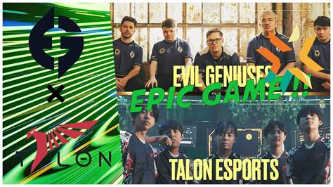 Loser Out Evil Geniuses Vs Talon Esports Highlights Vct Lock