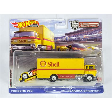 Jual HOT WHEELS TEAM TRANSPORT PORSCHE 962 SAKURA SPRINTER KUNING Shopee Indonesia