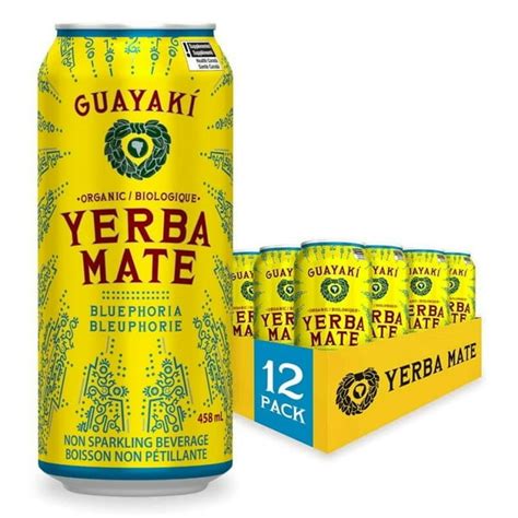 Guayaki Yerba Mate Organic Bluephoria 15 5oz Pack Of 12 Walmart Ca