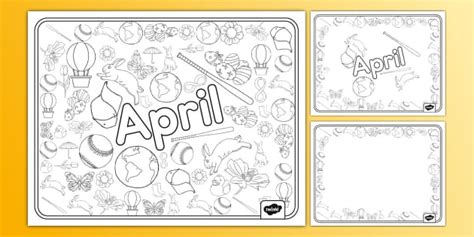 Let S Doodle April Coloring Sheets Hecho Por Educadores