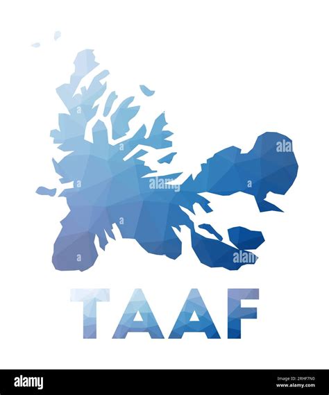 Low Poly Map Of TAAF Geometric Illustration Of The Country TAAF